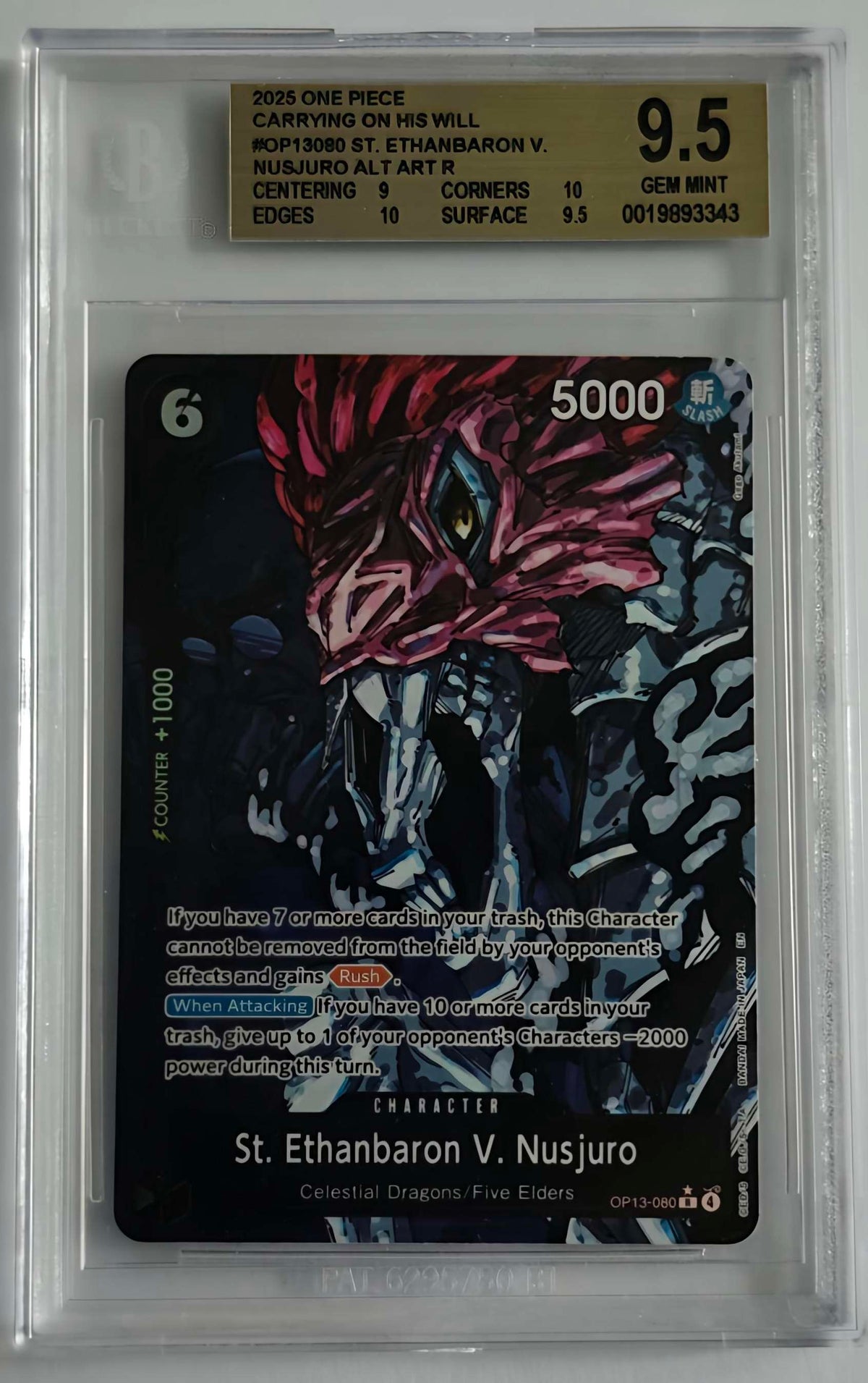 St. Ethanbaron V. Nusjuro OP13-080 Alternate Art – BGS 9.5
