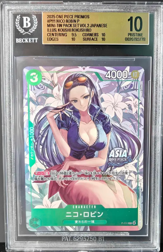 Nico Robin P-111 – Promo – Mini-Tin Pack Set Vol. 2 (Japanese) – BGS 10