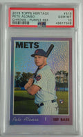 Pete Alonso #519 Chrome Purple Refractor Rookie – 2019 Topps Heritage – PSA 10